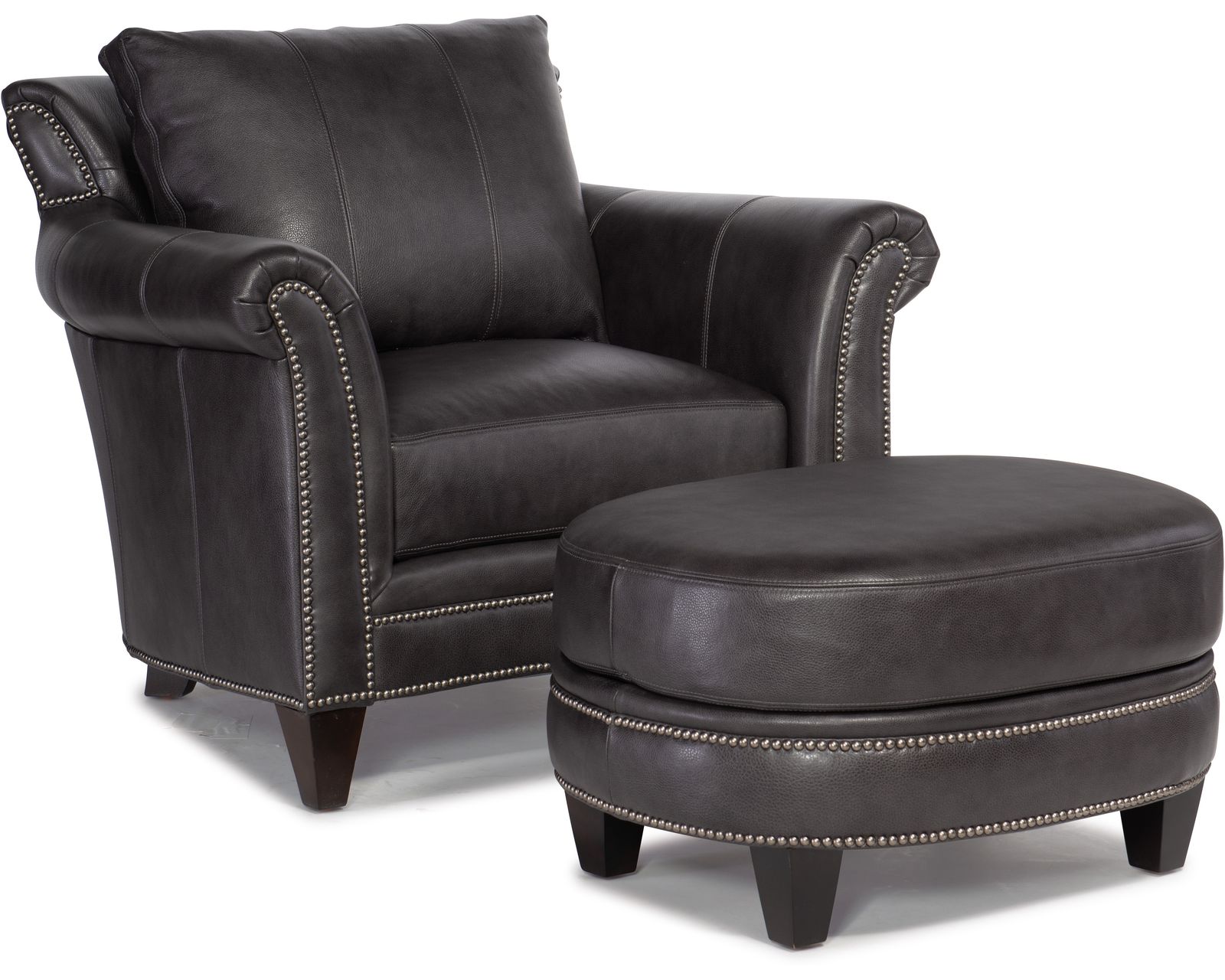 Bradington Young Richardson 866 Sofa (12 leathers) 8-Way Hand Tie - Richardson Stationary Chair 8-Way Hand Tie