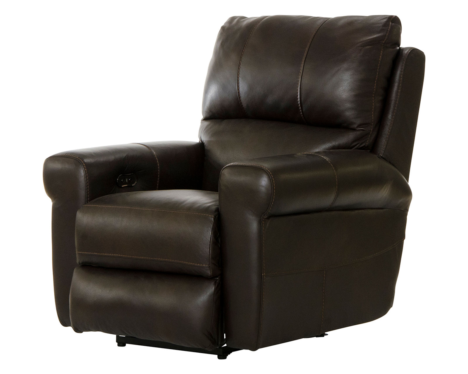 Torretta 86" Lay Flat Power Reclining Leather Sofa Premium Italian Leather, Bed-Like Lay Flat Comfort (2 colors) - Toretta Power Lay Flat Recliner Shown in Leather Chocolate
