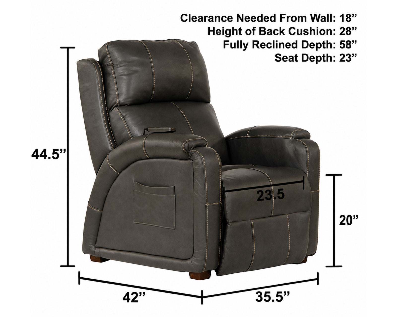 Reliever Power Headrest Power Lay-Flat Recliner Advanced Wellness Comfort with Deep-Tissue Massage, Heat, Power Lumbar & Zero Gravity Relaxation (two colors) - Designed to Recline. Engineered to Relieve.