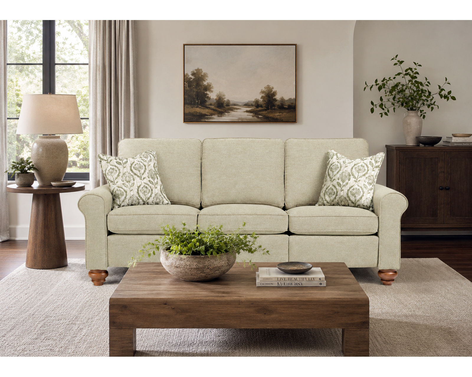 Weston 88" Power Incliner Sofa (+100 fabrics) 3 wood finishes - Expert Guidance. Better Prices. Furniture You'll Love.