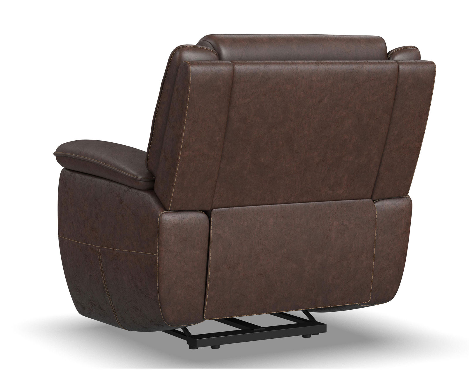 Beau 1011 Power Headrest Power Reclining Console Loveseat (Chocolate faux leather fabric) in stock