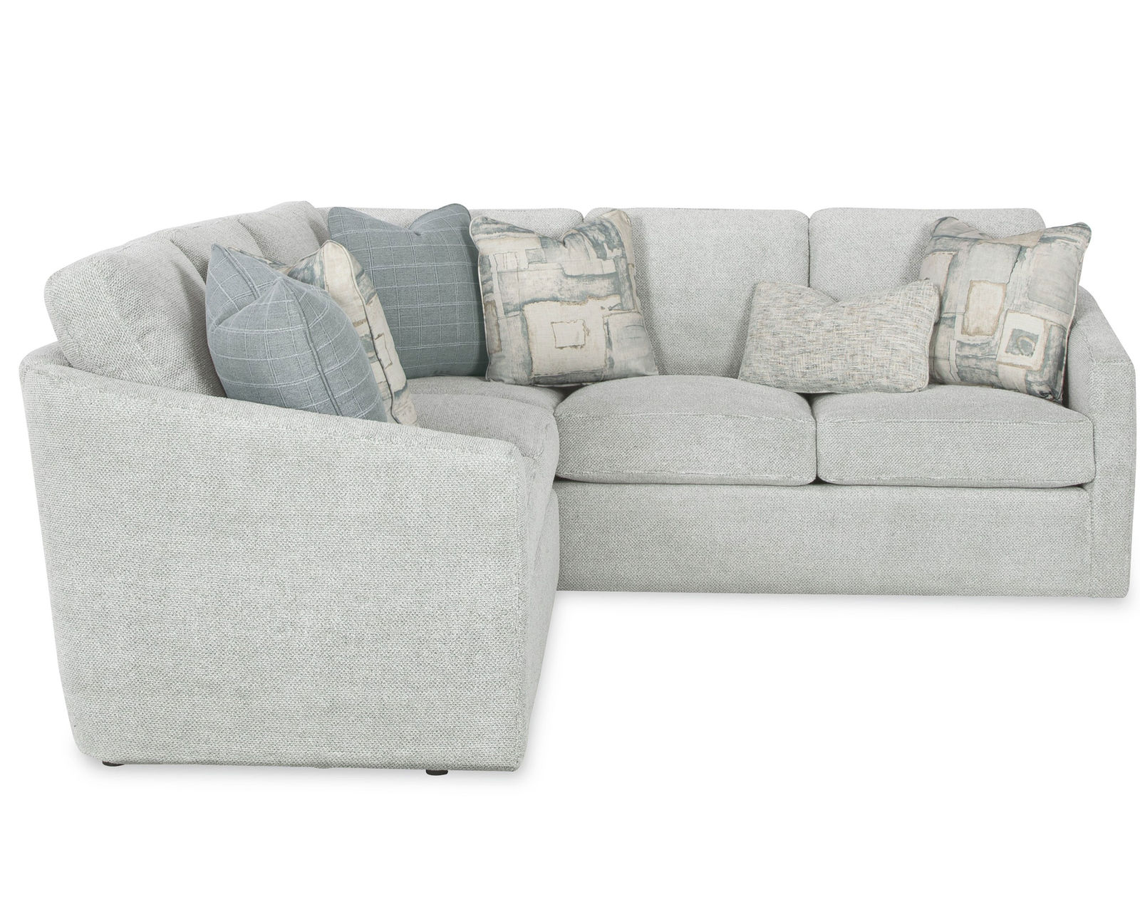 Jade Stationary Sectional (Performance fabrics) 7168 - Sectional Layout J:  100% Dacron polyester encased back cushion