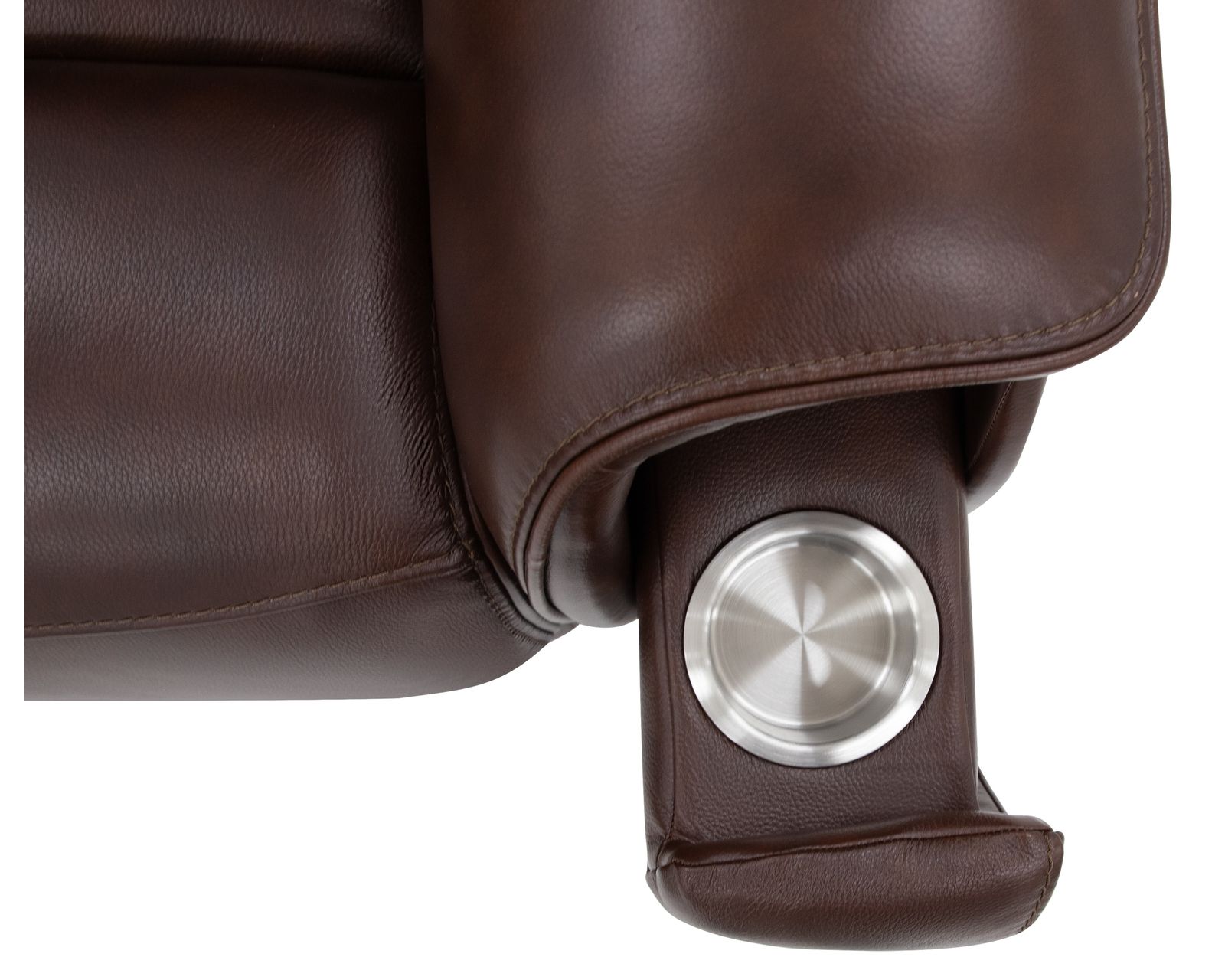 Walker 1580-70 Triple Power Leather 78" Reclining Console Loveseat (2 colors) - Features Pop-Out Cupholders in Both Arms