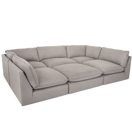 Layout I: Six Piece Sectional 80" x 120" x 80"