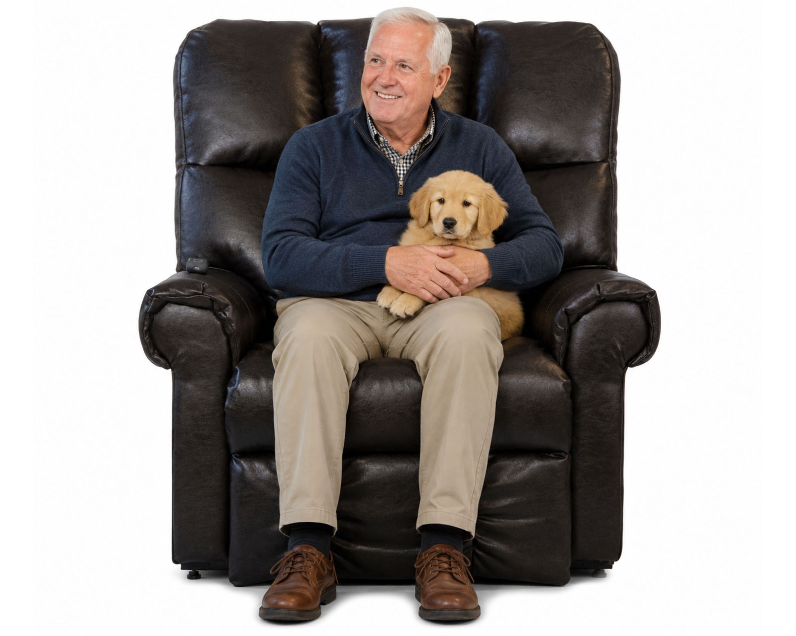 Stallworth Big Man’s Heavy-Duty Power Lift Full Lay-Out Chaise Recliner 450 Pounds Rated (2 colors) - Your Comfort. Your Independence.