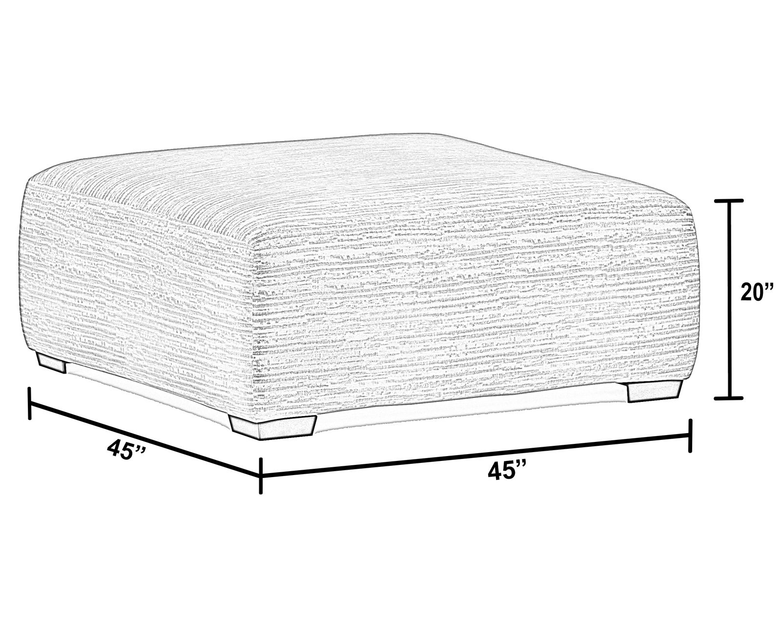 Hyde Park 94" Stationary Sofa (2 colors) includes pillows - Square Cocktail Ottoman Size