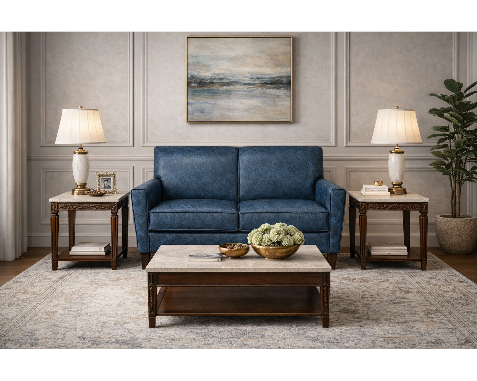 Collegedale 79" Leather Sofa (29 Top-Grain Leather Choices) - 29 Top-Grain Leather Choices