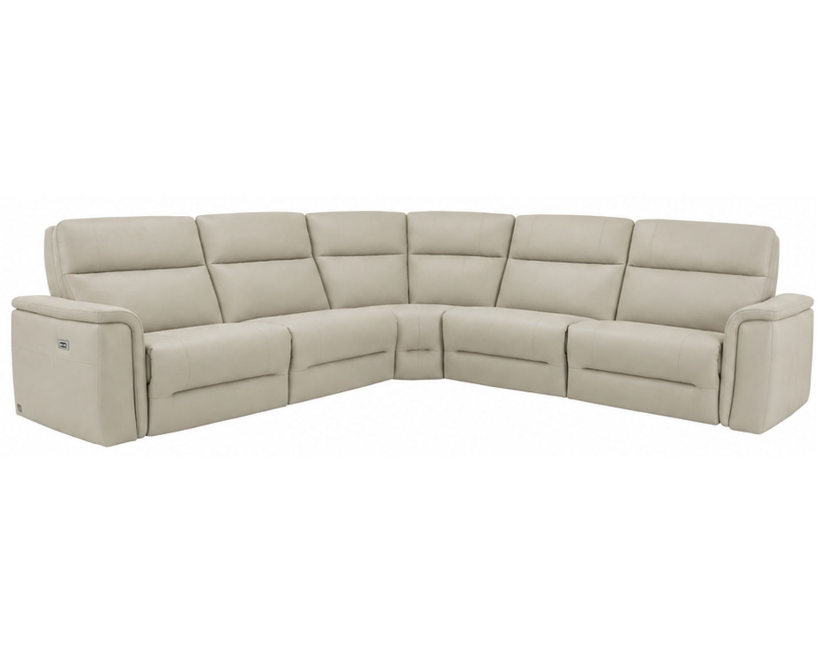 Kellan 4062 Power Headrest Power Reclining Sectional (standard and wide seat widths) +140 leathers - Layout B: Five Piece Wide Sectional 119" x 119" (two recliners)