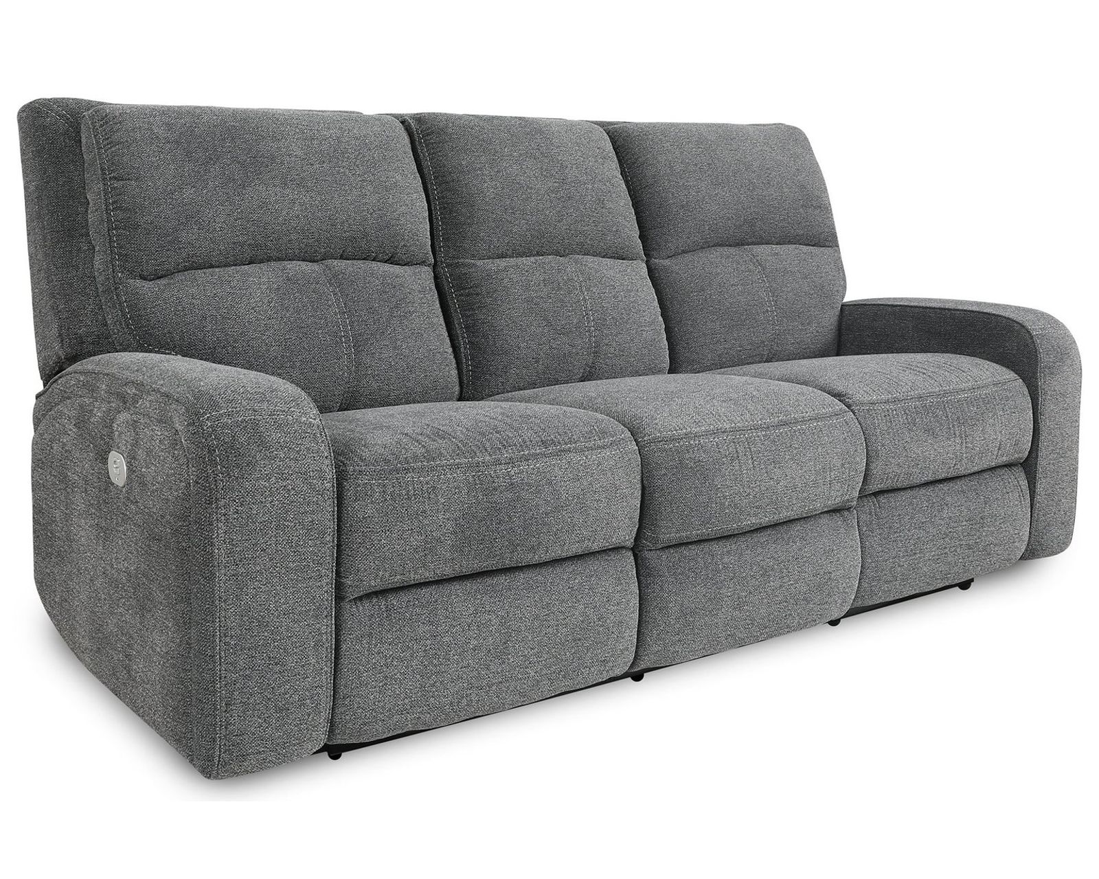 Polaris Power Headrest Power Recliner Grey (In stock - Fast shipping) - Polaris Power Headrest Power Reclining Sofa