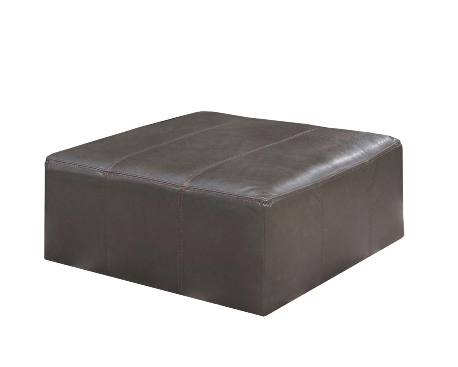 Denali Top Grain Leather Sectional (Includes Pillows) Choice of Colors - Denali Cocktail Ottoman 51" 