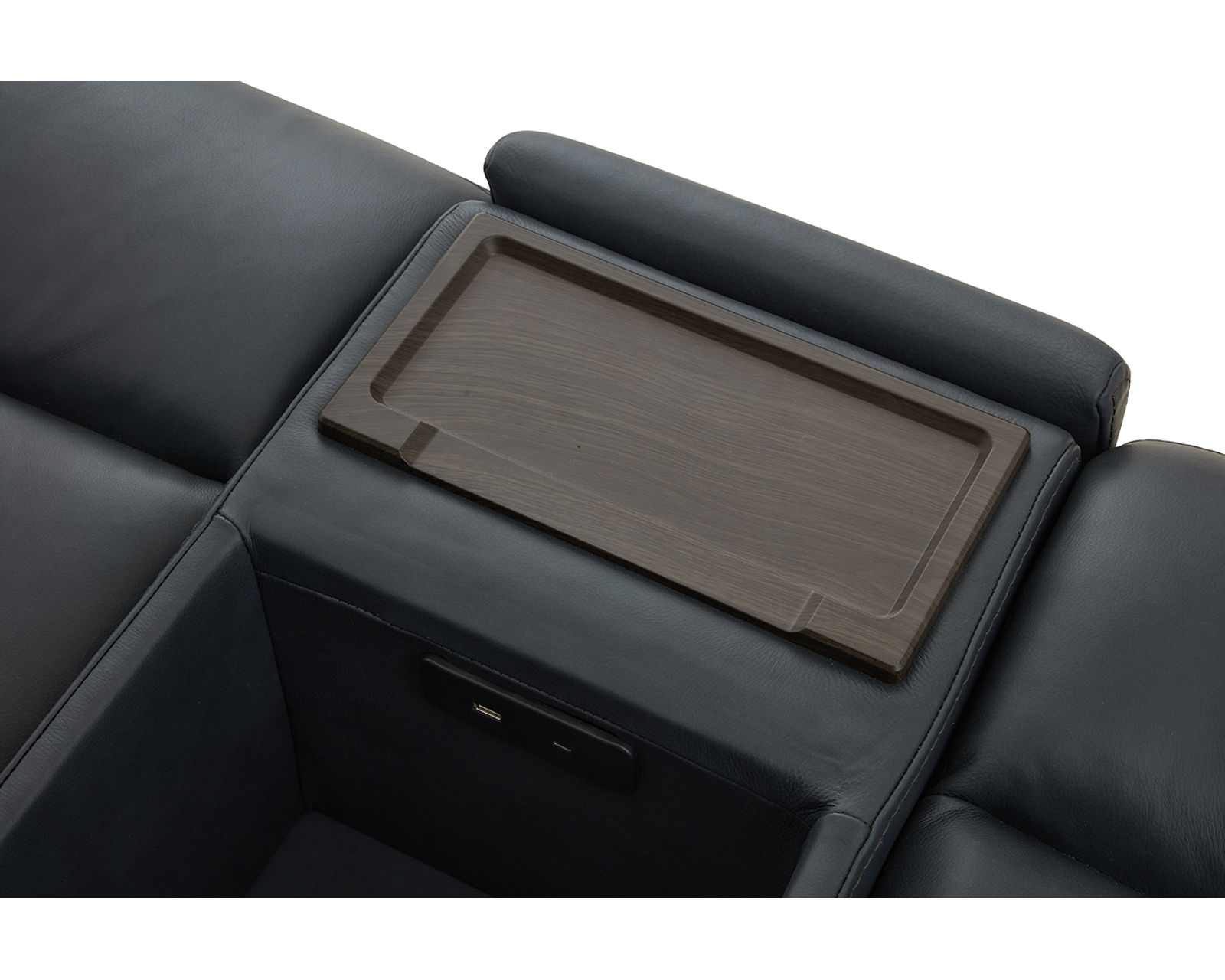 Warren 1848 Zero Gravity Triple Power Reclining Sofa with Center Dropdown Console (87") two colors - Includes wireless charging, storage, and metal cupholders