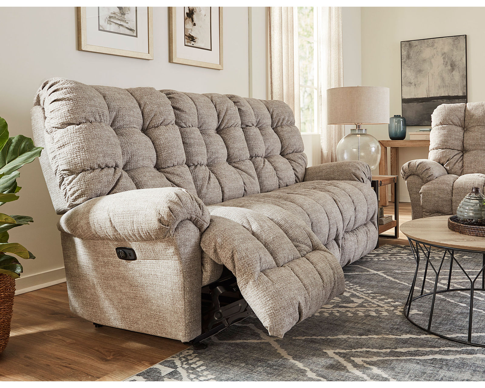 Corey Double Reclining Sofa (+100 fabrics) 90" - Corley Double Reclining Sofa