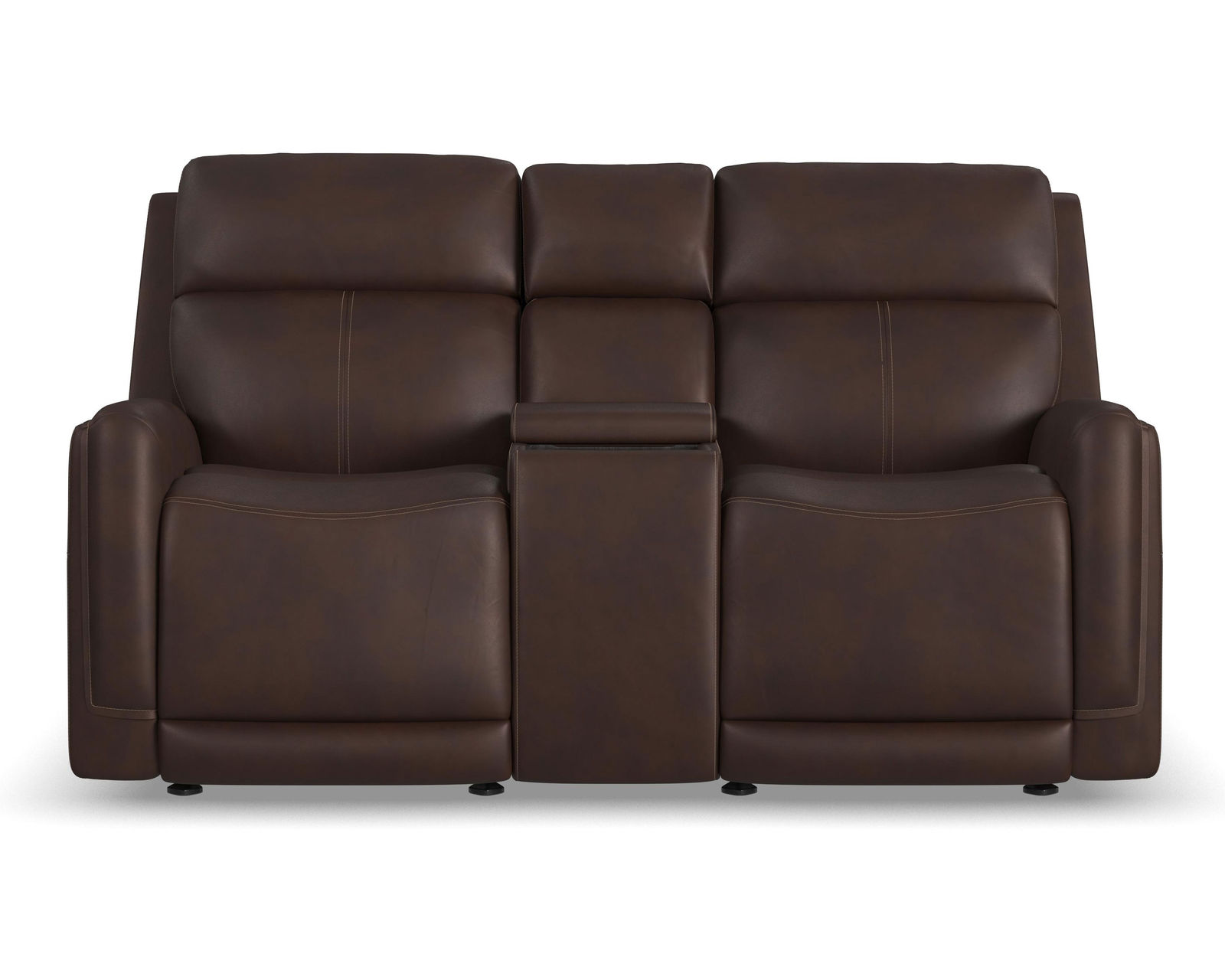 Alister 71" Leather Power Gliding Loveseat with Console, Power Headrests & Lumbar (+3 colors) in stock