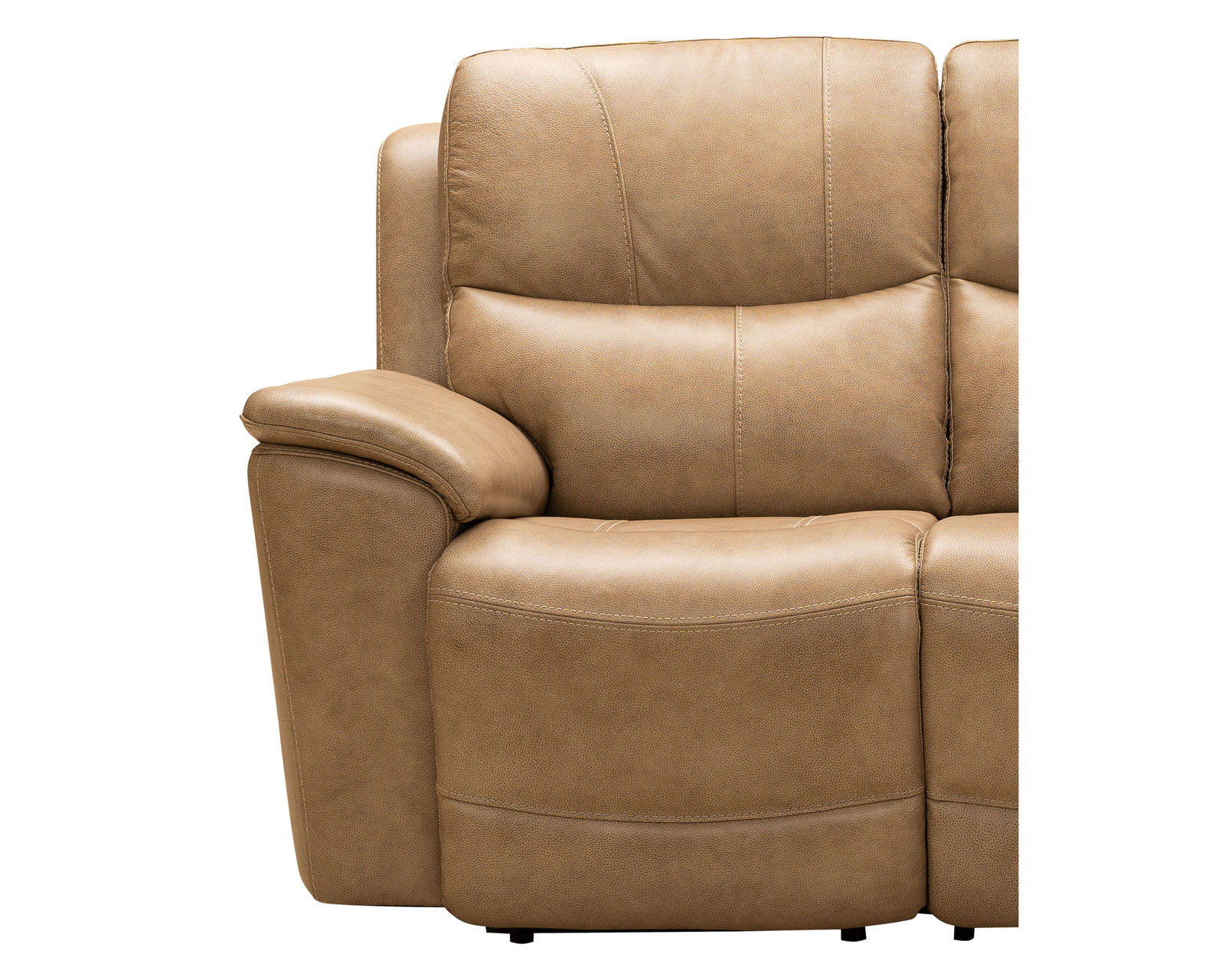 Kaden 88" Leather Power Headrest - Power Lumbar Power Reclining Sofa (Taupe) In stock - All leather everywhere your body touches