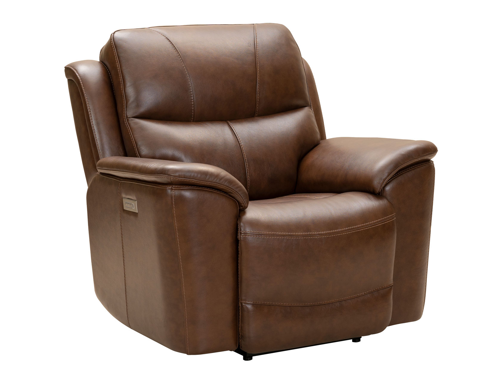 Kaden 88" Leather Power Headrest - Power Lumbar - Power Reclining Sofa (Brown) In stock - Includes Power Headrest - Power Lumbar - Power Recline