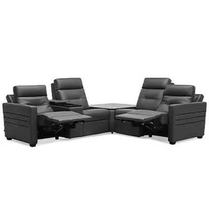 Layout G: Three Piece Sectional (2 recliners). 103" x 93"