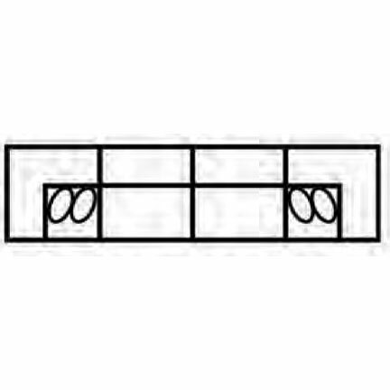 Layout I: Four Piece Sectional 39" x 156"