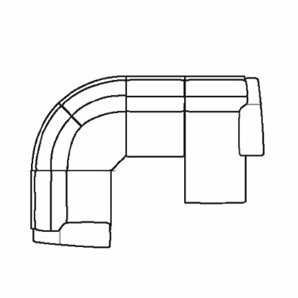 Layout D: Four Piece Sectional 86" x 120"
