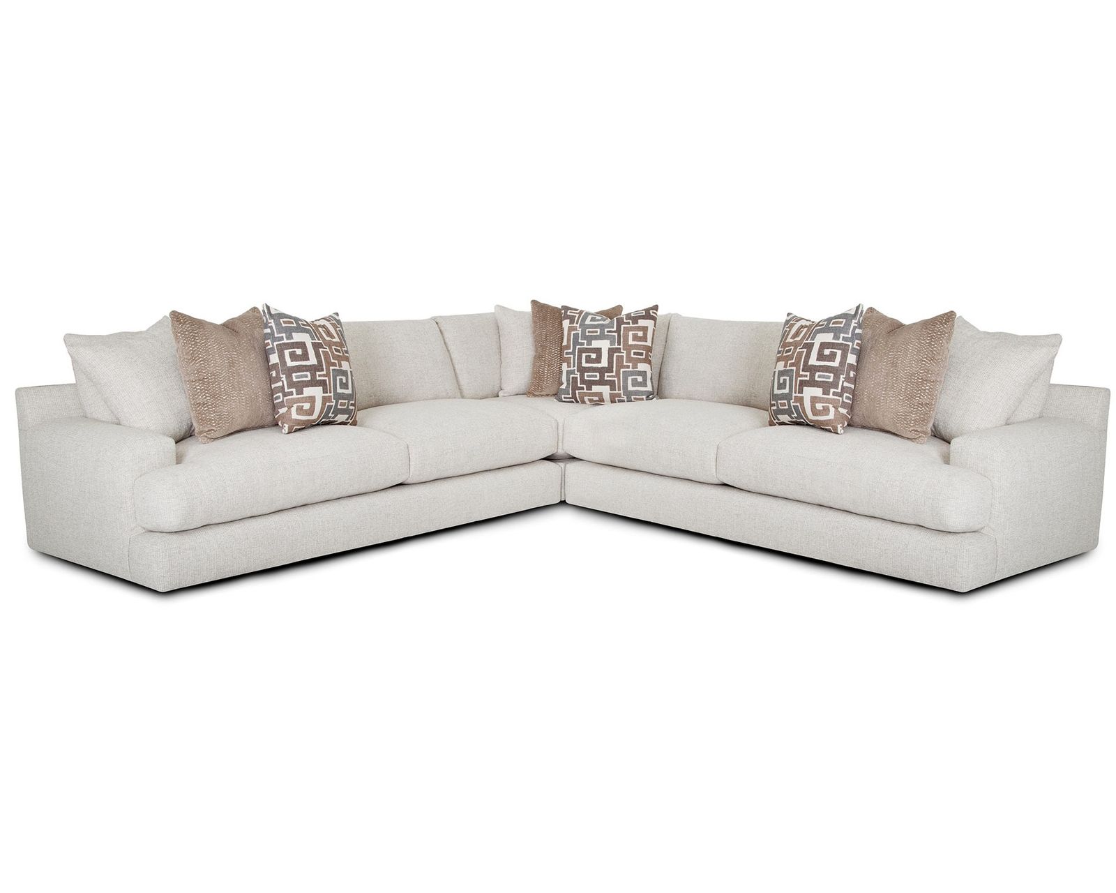 Jude 961 Modular Sectional (Oversized Comfort. Effortless Style) - Layout C: Three Piece Sectional 132.5" x 132.5"