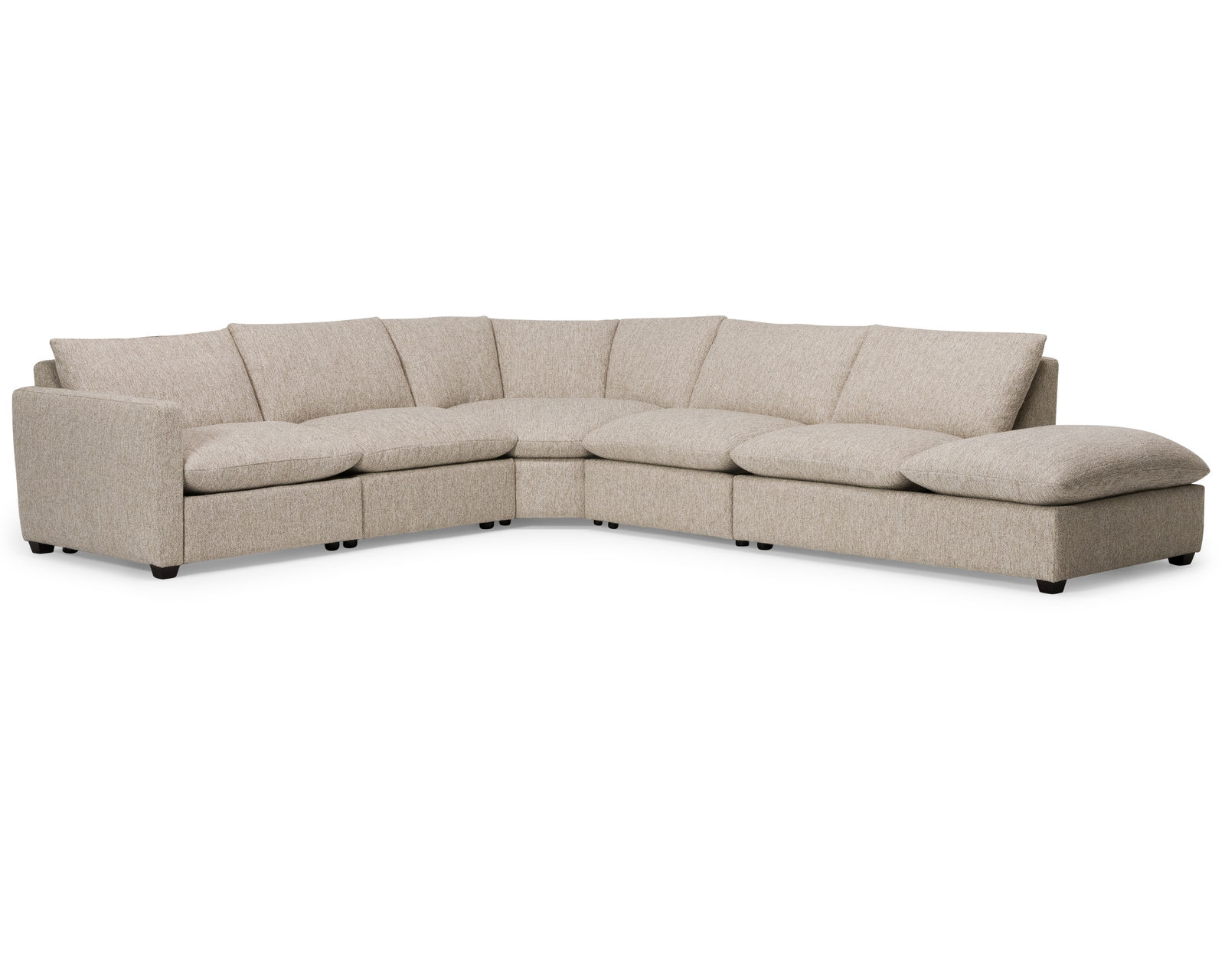 Laguna 77752 Stationary Sectional (+60 fabrics) - Layout N: Five Piece Sectional. 116" x 137"