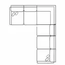 Layout D: Five Piece Reclining Sectional (3 Recliners) 111" x 133"