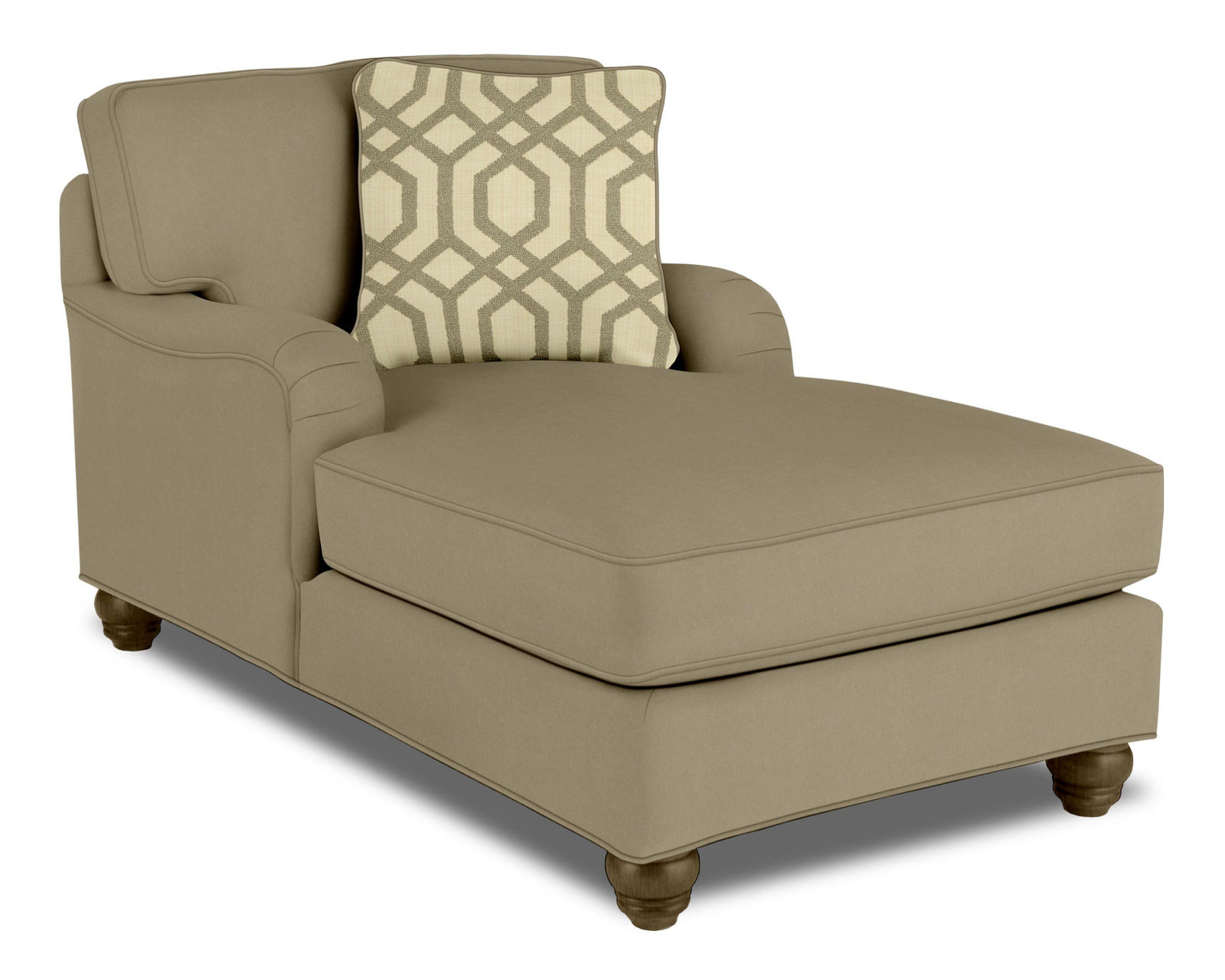 C9 Stationary Chaise (100+ Performance Fabrics) Make it Yours - Shown with English arm, box cushion and turned legs