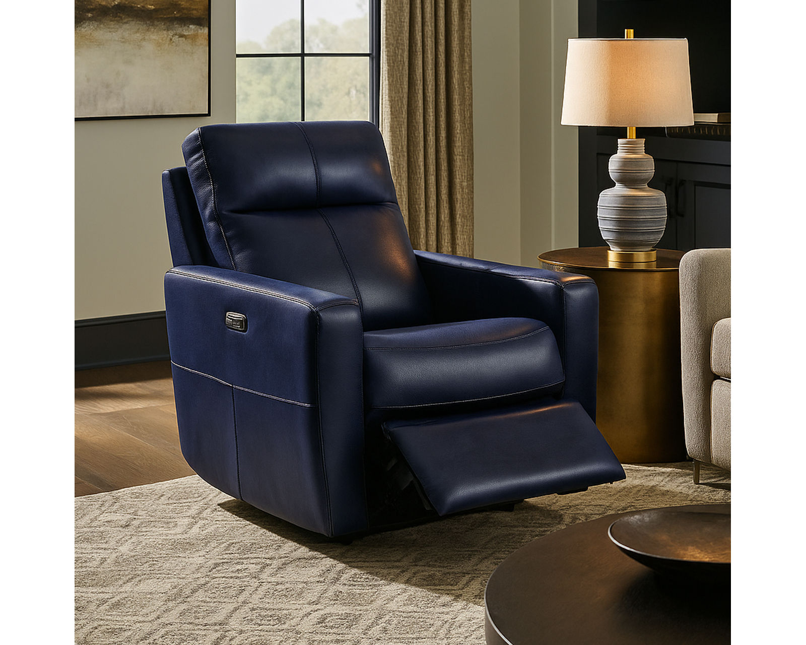 Cairo 40132 Power Headrest Power Reclining Sofa (+100 leathers) - Cairo Power Headrest Power Wallhugger Recliner