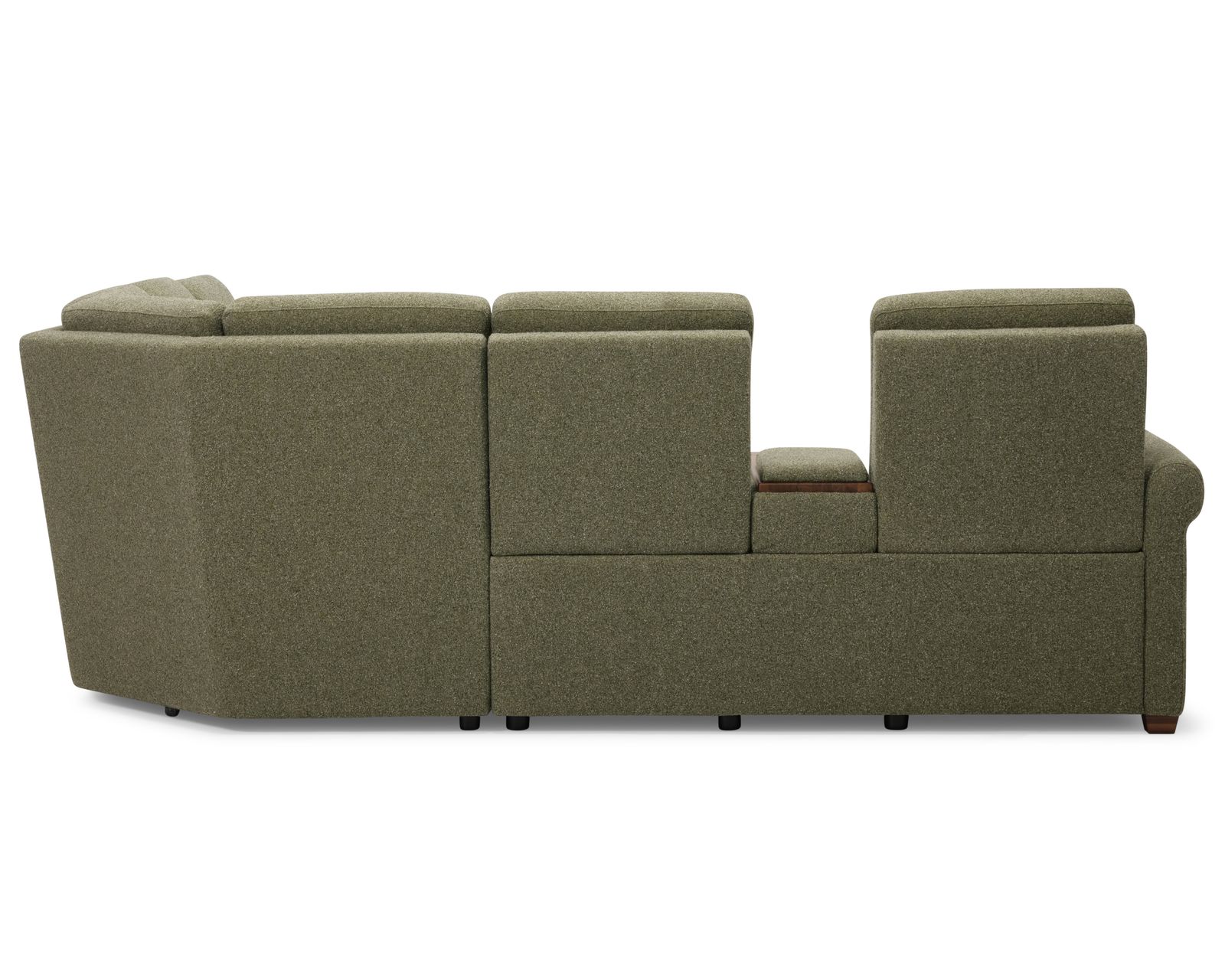 Essex 40112 Triple Power Reclining Sectional (+50 fabrics) - Layout B: Three Piece Reclining Sectional (2 recliner) 110" x 98"