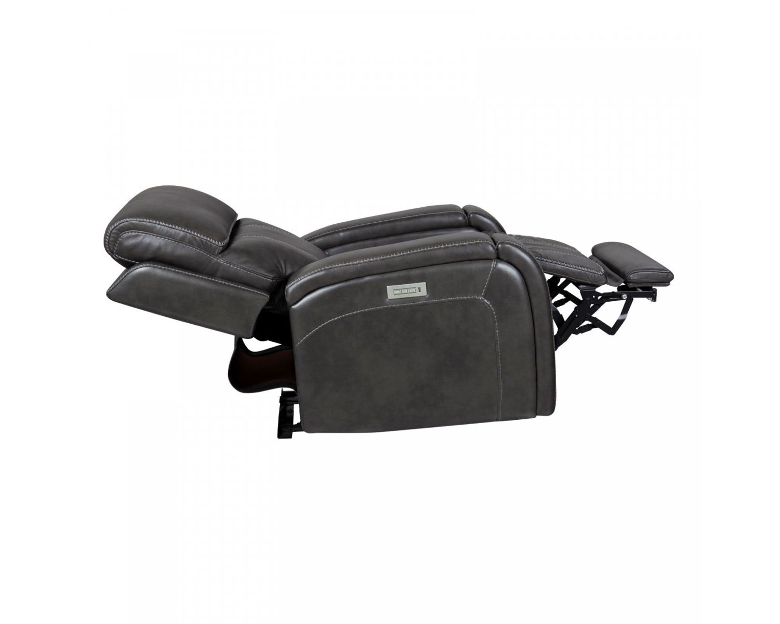 Glenwood 88" Leather Sofa w/Power Recline, Power Head Rests & Power Lumbar (Lay Flat) Steel - In stock - Glenwood Power Recliner w/Power Head Rest & Power Lumbar (Lay Flat)