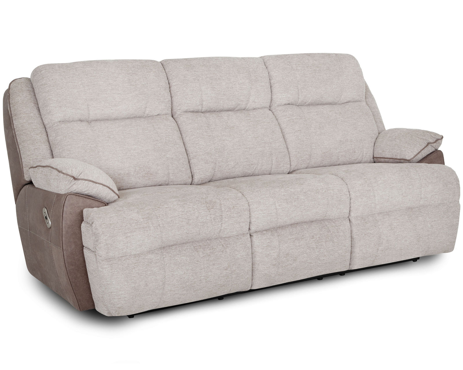 Broderick Two Tone 90" Power Reclining Sofa  - Franklin Broderick 90" Power Reclining Sofa