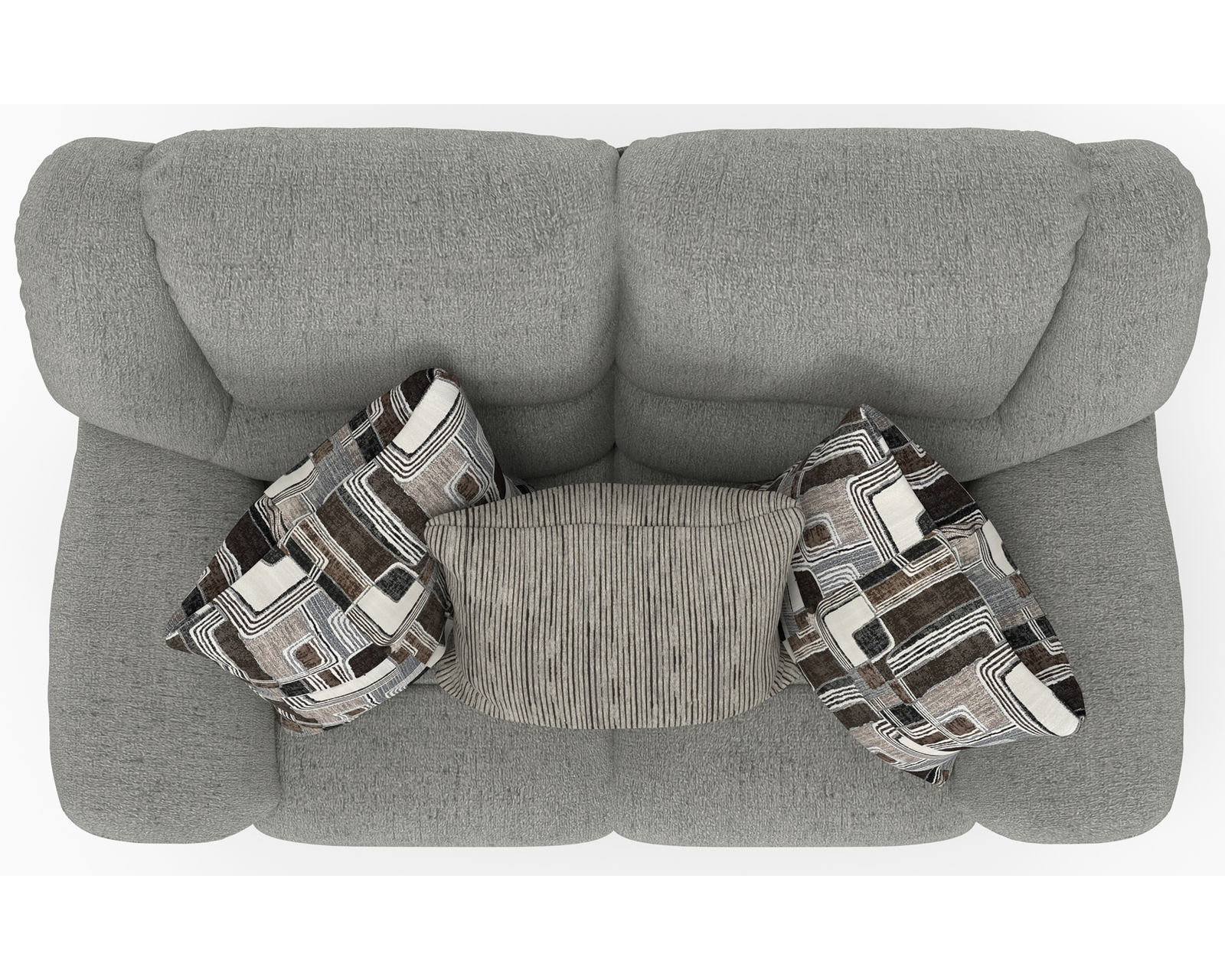 Trifecta 165 Triple Reclining Sofa with Drop Down Table (+2 colors) 90" - Includes all decorative pillows 