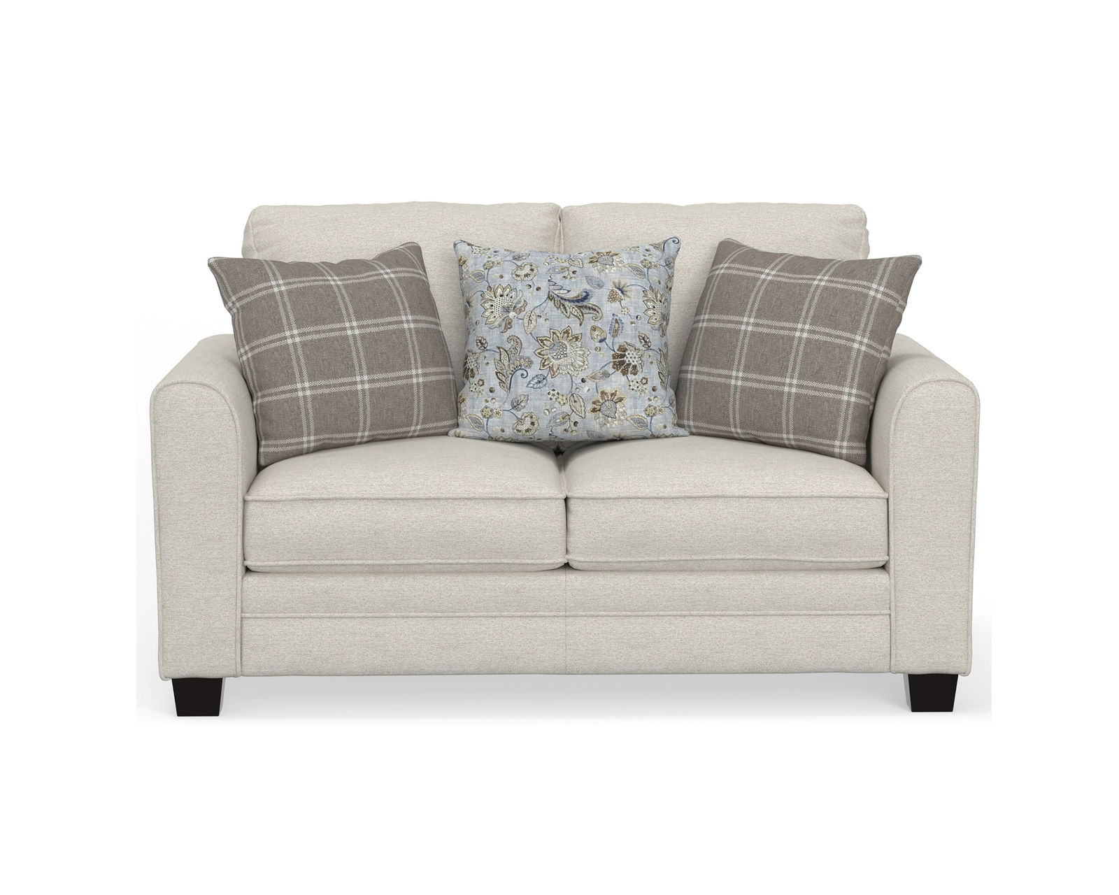 Magnolia 90" Sofa (durable polyester fabric) includes pillows  - Magnolia 65" Loveseat
