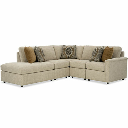 Layout J: Five Piece Sectional 107" x 90"