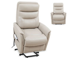 Gemini Power Lift Recliner with Articulating Headrest Ivory (350 lbs.)