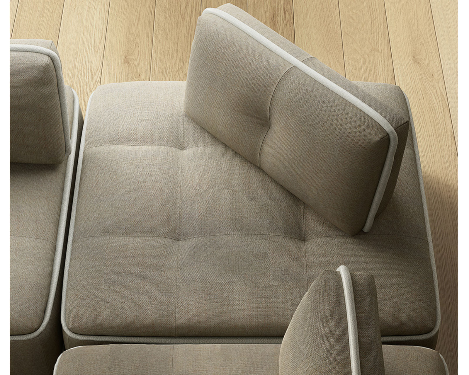 Pixel C294 Sectional (+50 leathers) - Pixel Self Standing Backrest
