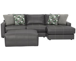 Minori Modular Leather Sectional (includes pillows (2 colors)