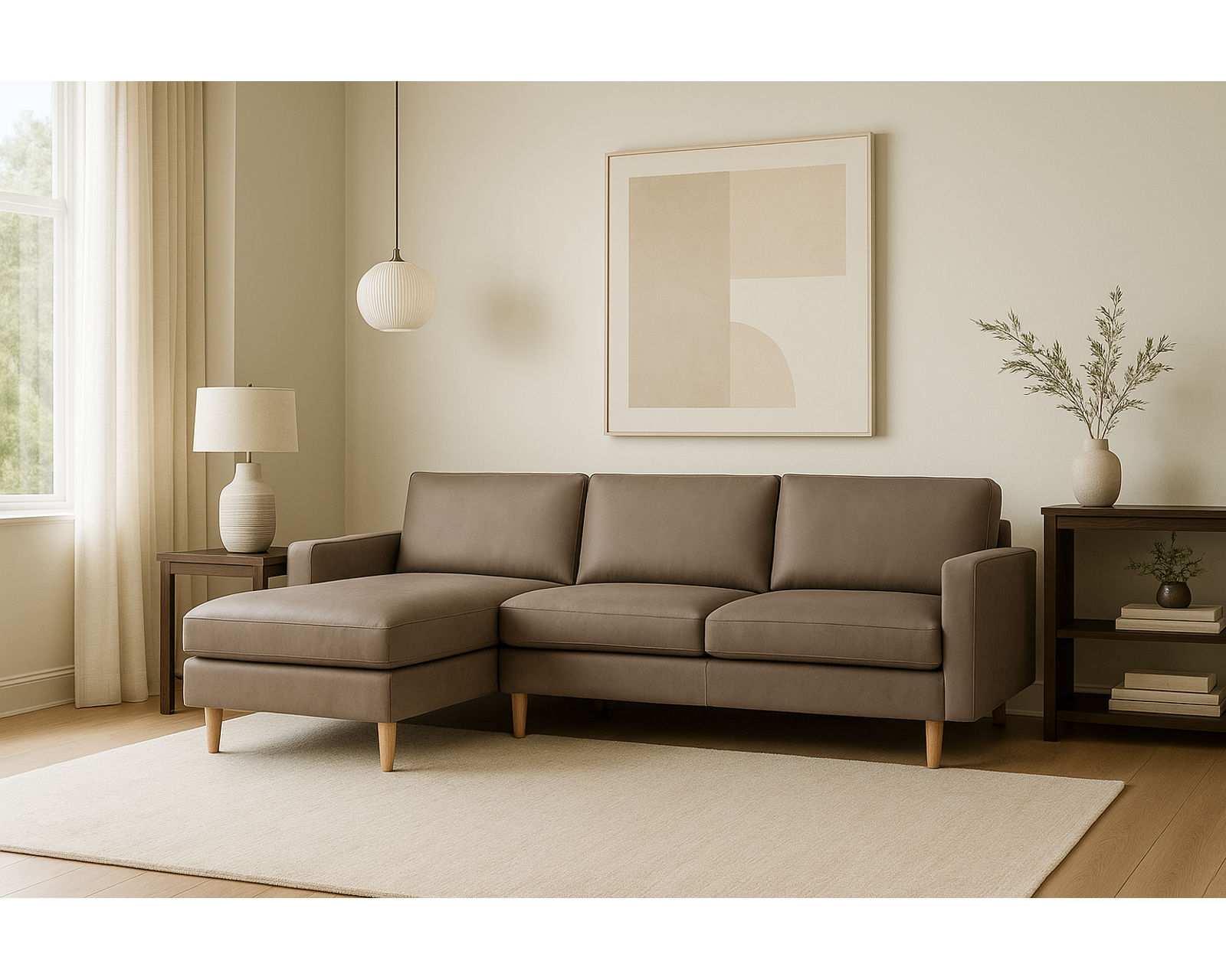 Oscar 77158 Sectional (93" wide - reversible) +100 leathers - Layout B: Two Piece Sectional 58" x 93"