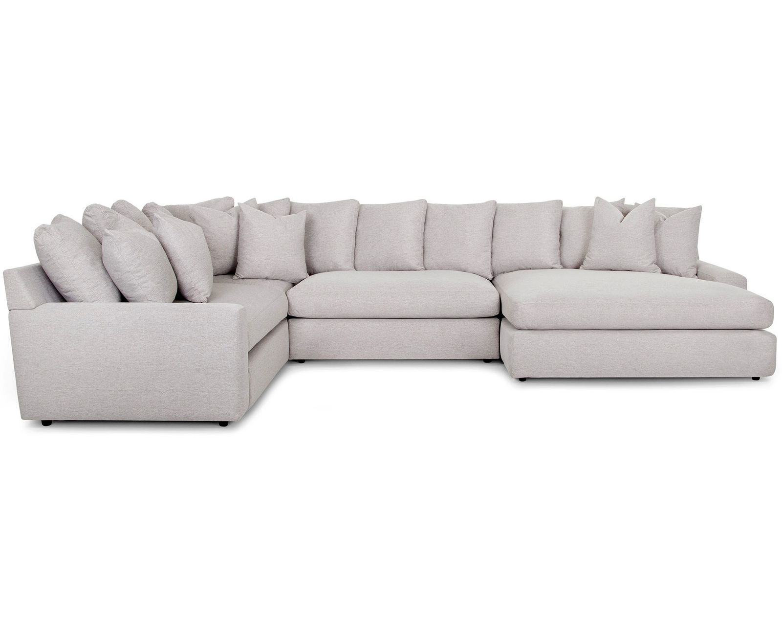 London Modular Sectional (Down Seating Performance Fabric) 3 colors - Layout F: Four Piece Sectional 101" x 152.5" x 64"