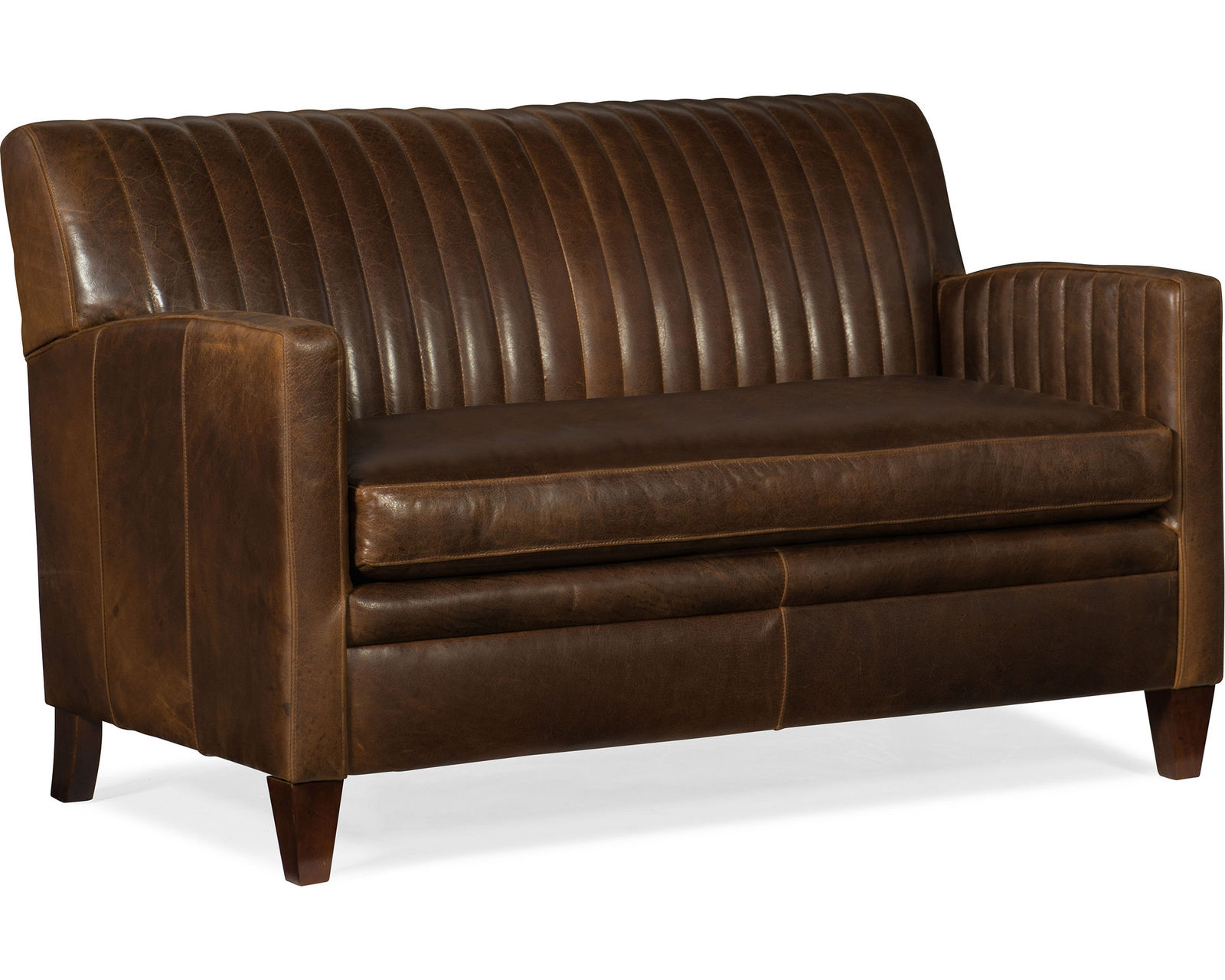 Bradington Young Barnabus 486 Bench Seat Sofa (12 leathers) 8-Way Hand Tie - Barnabus Stationary Loveseat 8-Way Hand Tie