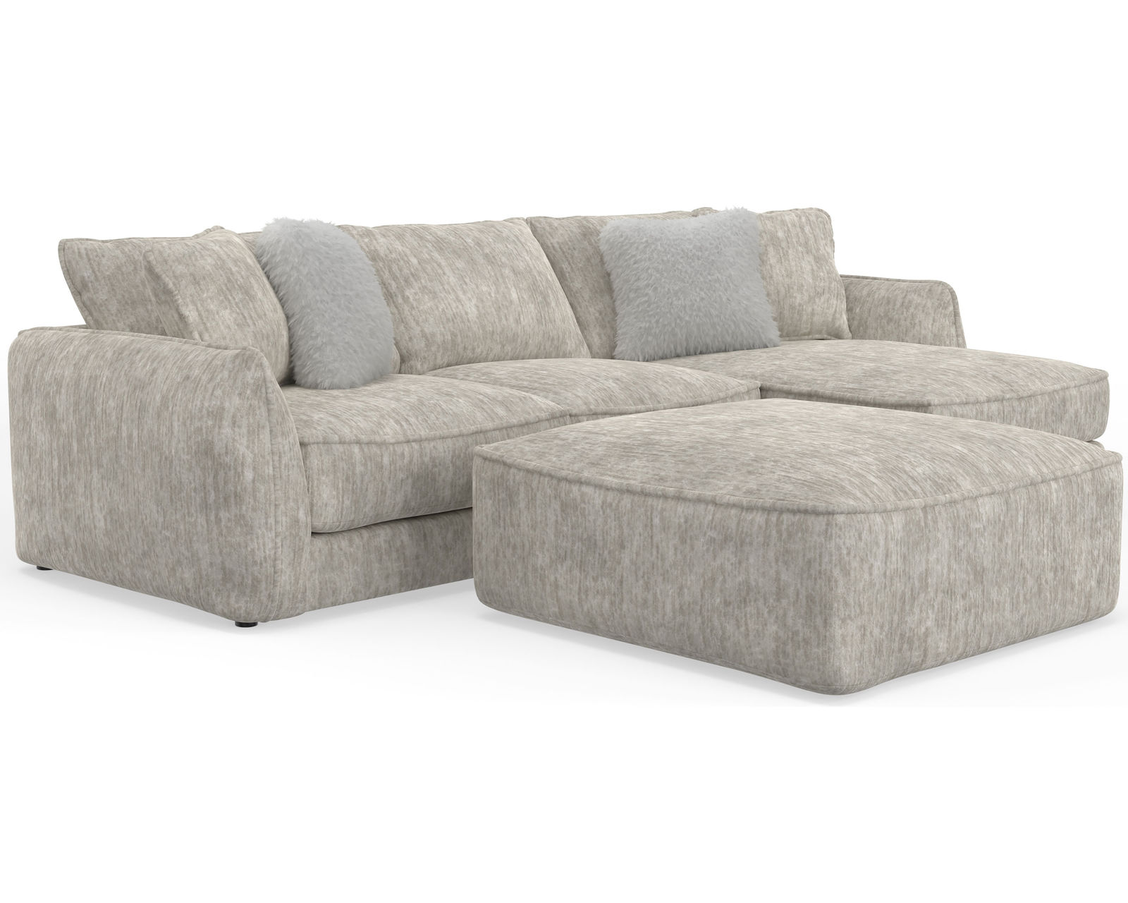 Bucktown 2306 Stationary Sectional (includes pillows) - Layout B: Two Piece Sectional 129"x 78"(Square cocktail ottoman available)