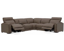 Sola 1646 Triple Power Reclining Sectional with Heat & Massage - Wide Seats (2 Colors) in stock