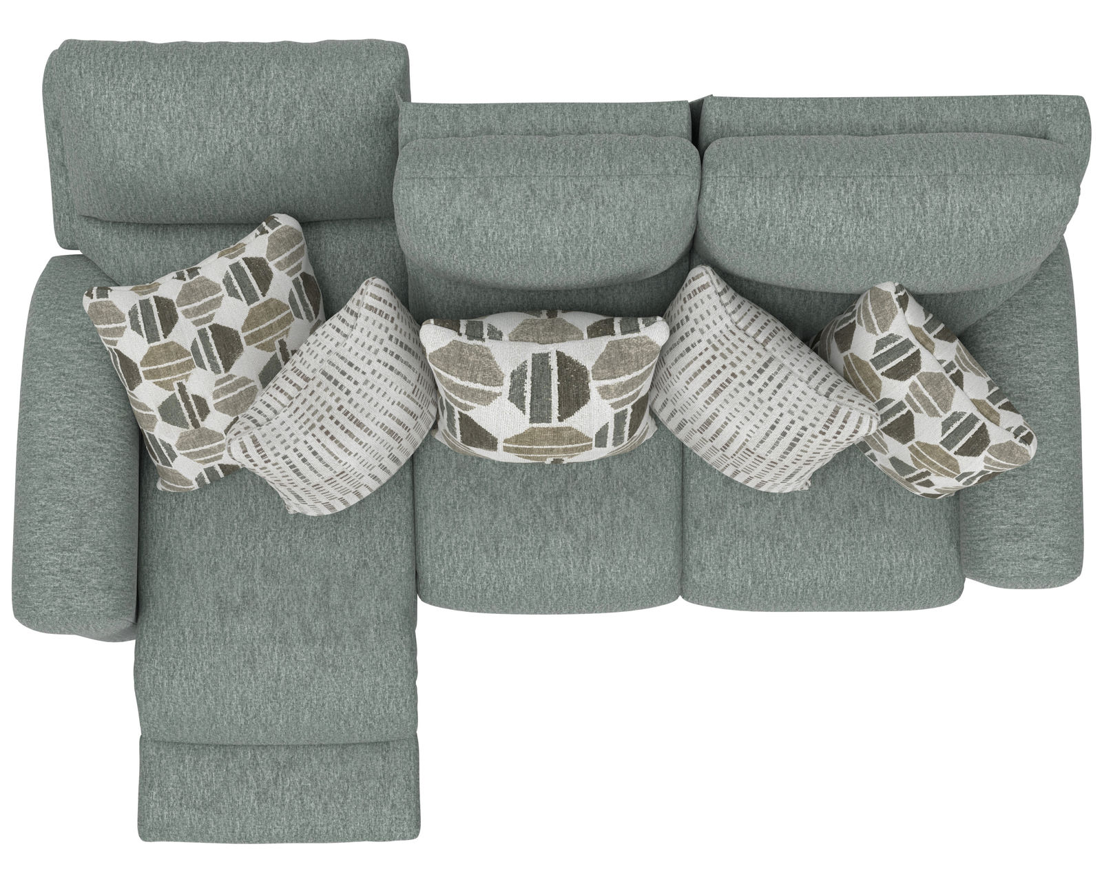 Kellen 113 Woodlands Reclining Sofa - 86"(+2 colors) includes pillows - 	Kellen 86" Lay Flat Reclining Sofa