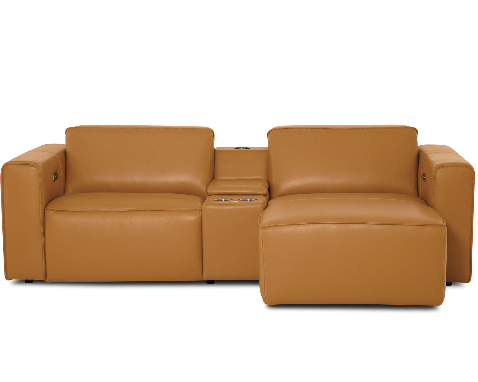 Colton 44007 Power Headrest Power Reclining Sectional (+50 fabrics) - Layout B: Three Piece Chaise Reclining Sectional 97" x 62"