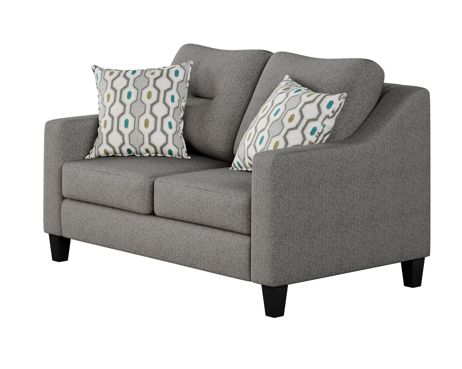 Max Pepper 86" Sofa 8210KP (includes pillows) performance fabric - Max Pepper 62" Loveseat - 8211