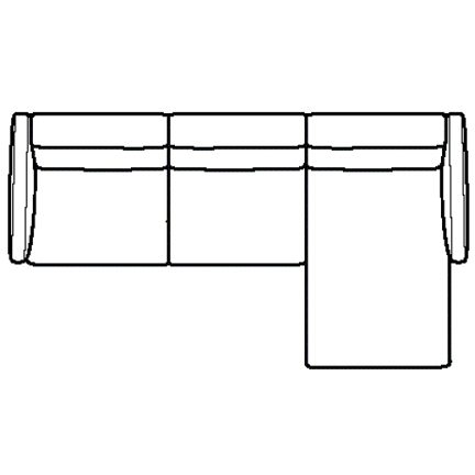 Layout A: Three Piece Sectional 113" x 63"