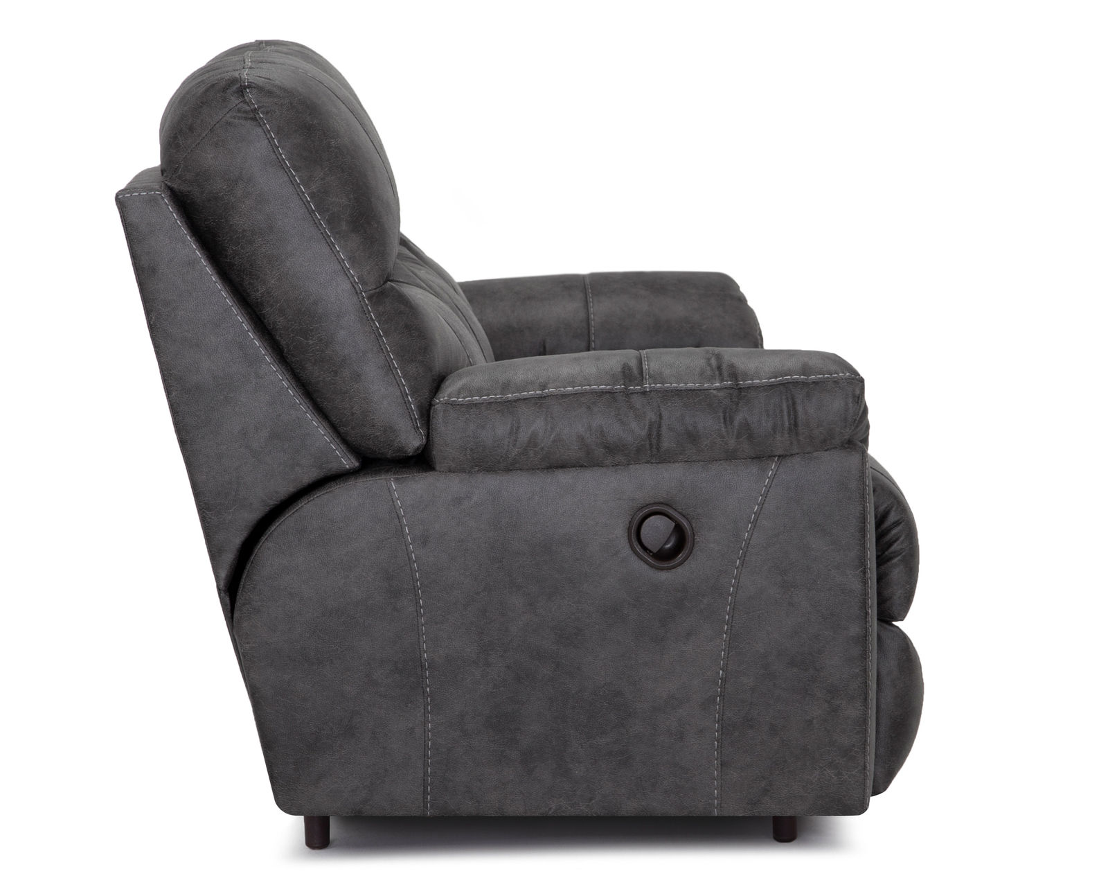 Cabot 707 Reclining Sofa (87") leather like fabric - Take an Extra 25% Off this Reclining Console Loveseat in Color Charcoal