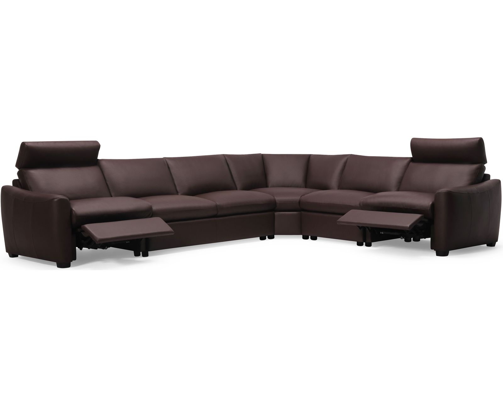 Charli 77743 Power Reclining Sectional (+100 leathers) - Layout N: Five Piece Reclining Sectional (2 recliners) 152" x 121