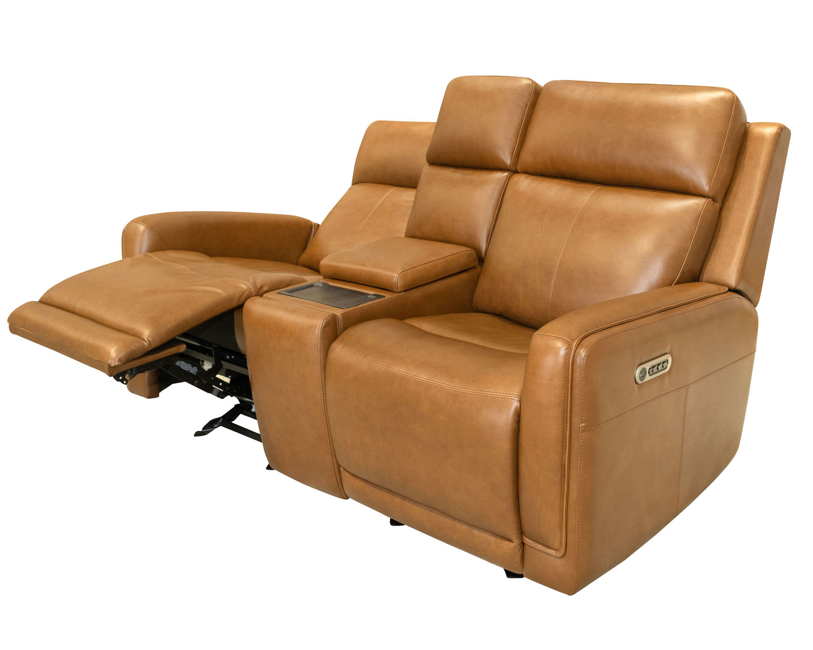 Alister 82" Leather Power Gliding Sofa with Power Headrests & Lumbar (+3 colors) in stock
