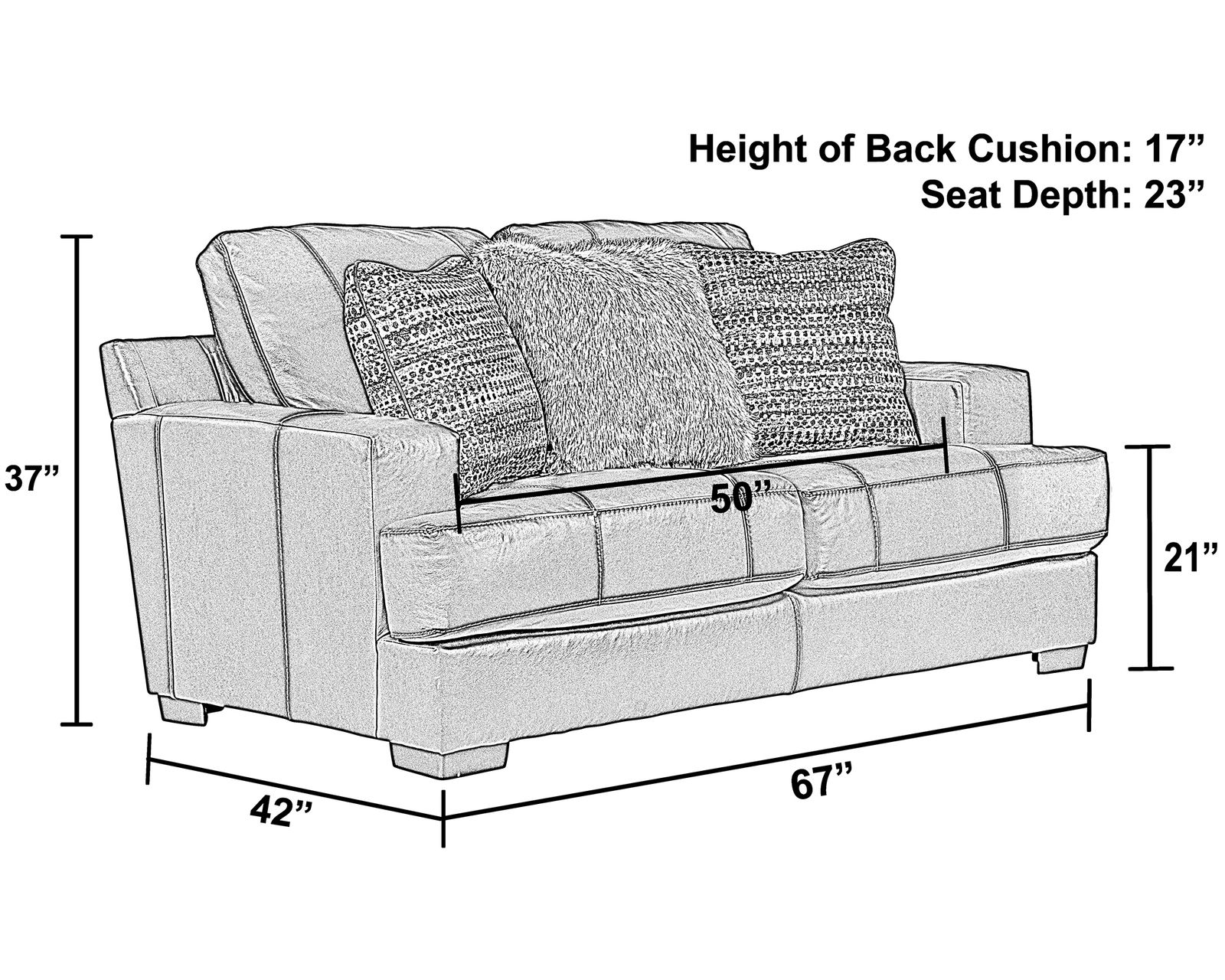 Marco 92" Top Grain Leather Sofa 2 colors (in stock) includes pillows