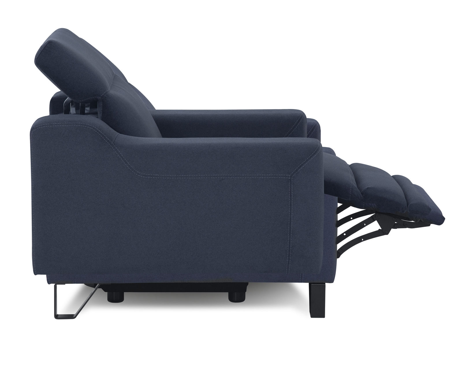 Tabor 44003 Power Headrest Power Wallhugger Recliner  (+50 fabrics) - Wide seating and a strong contemporary profile are elevated by sculptural legs